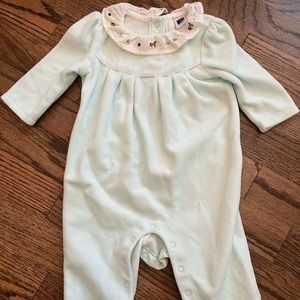 Janie and Jack light mint onesie
